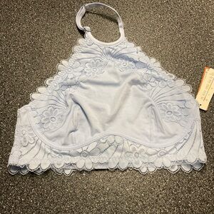 5/$20 NWT Colsie Light Blue Lace Halter Bralette Size M
